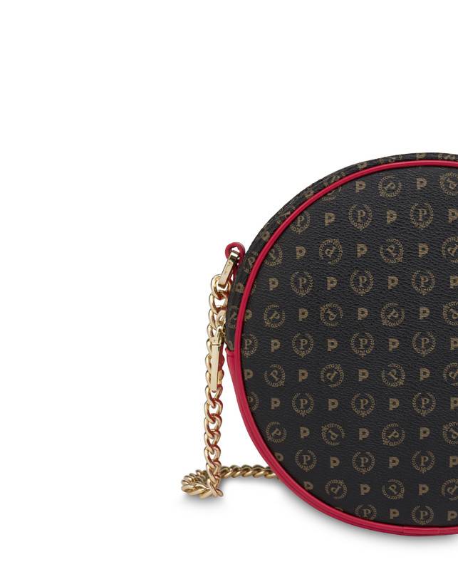 Pollini Round Bag Heritage Logo Classic Nero/lacca Saldi