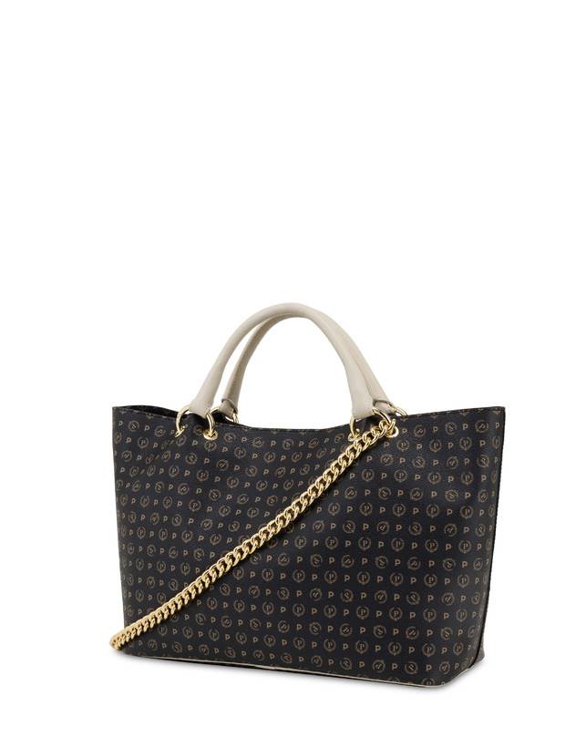 Pollini Borsa Doppio Manico In Pvc Heritage Logo Classic Sconto di tempo limitato