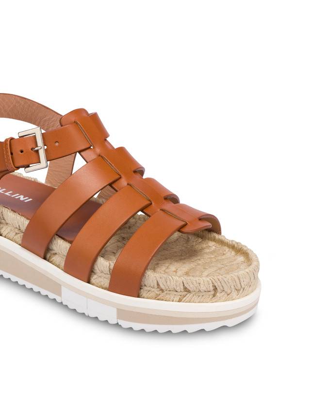 Pollini Sandali Fussbett In Vacchetta Flower Garden Wood Flash Sale