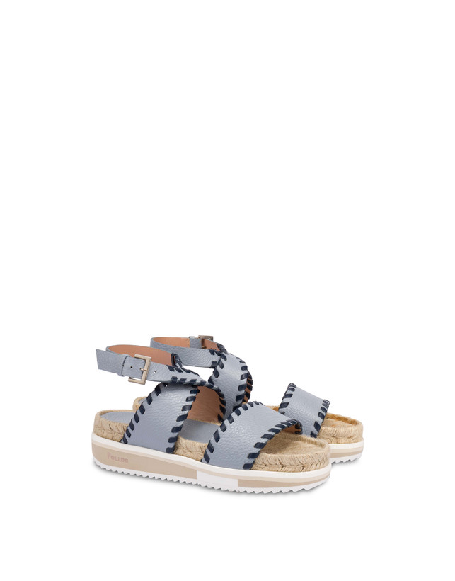 Pollini Sandali Fussbett In Vitello Decorato Flower Garden Sky/navy Shopping online