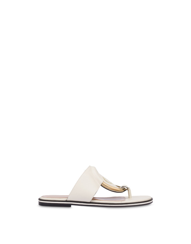Pollini Sandali Flat Wonder Gesso Offerta Giorno del Papà