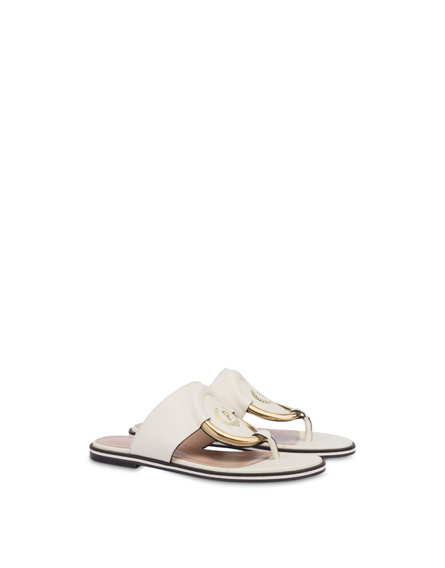 Pollini Sandali Flat Wonder Gesso Offerta Giorno del Papà