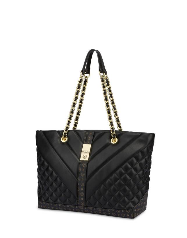 Pollini Tote Bag Matelassé Backgammon Nero/nero Bestseller