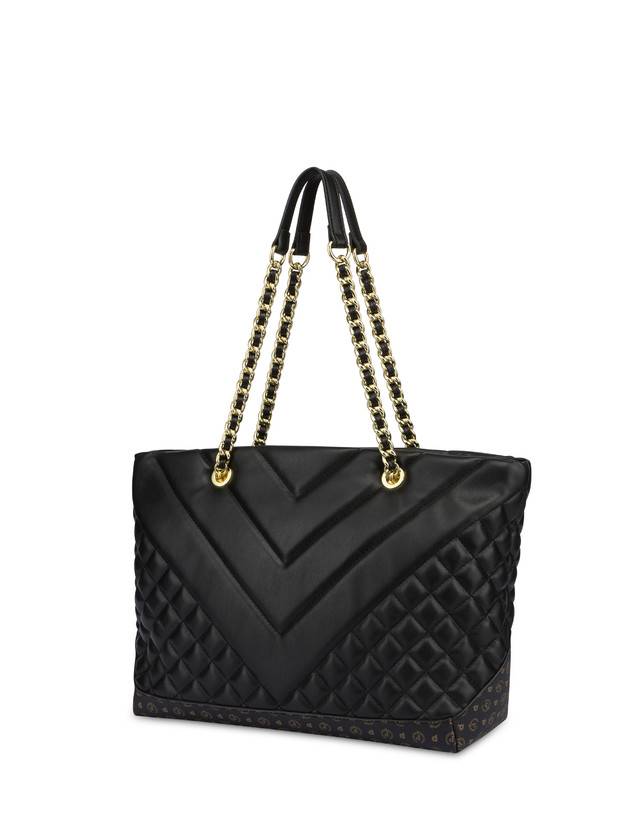 Pollini Tote Bag Matelassé Backgammon Nero/nero Bestseller