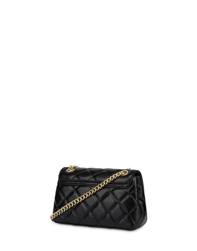 Pollini Borsa A Spalla Matelassé Waltzer Night Nero Liquidazione