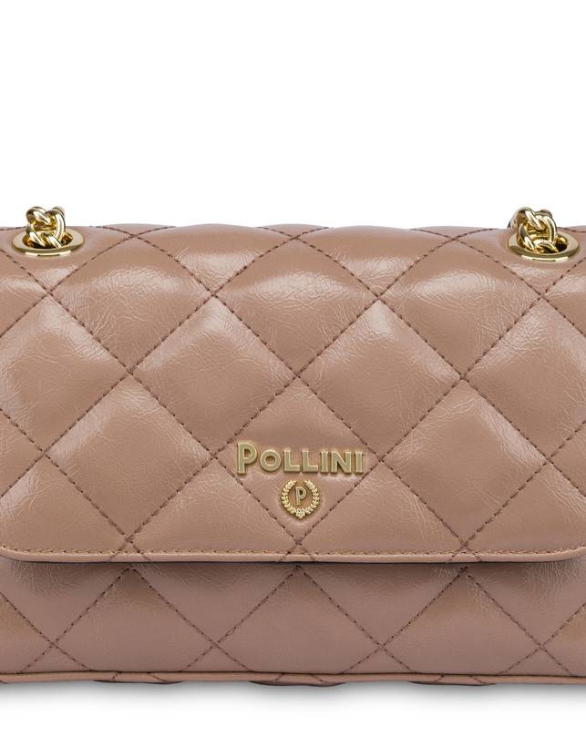 Pollini Borsa A Spalla Matelassé Shiny Waltzer Night Nude Comprane uno, ottenene uno gratis