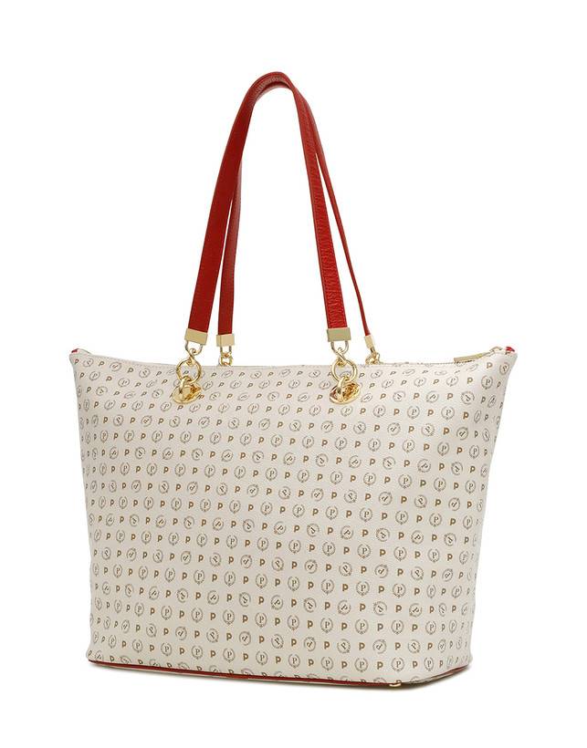 Pollini Shopping Bag Heritage Logo Classic Avorio/lacca Ultimi due giorni