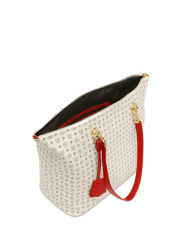 Pollini Shopping Bag Heritage Logo Classic Avorio/lacca Ultimi due giorni