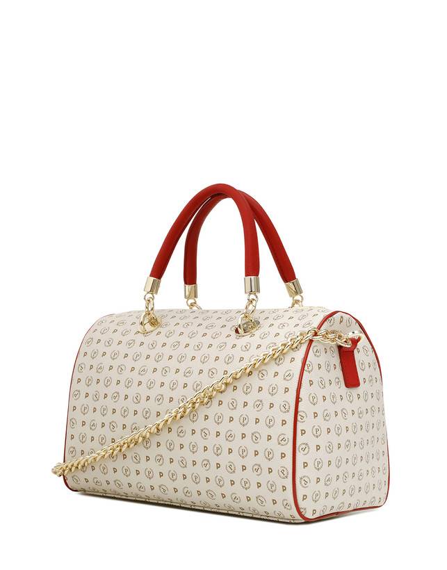 Pollini Borsa Bauletto Heritage Logo Classic Avorio/lacca Fino al 50% di sconto