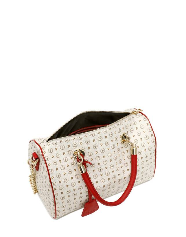 Pollini Borsa Bauletto Heritage Logo Classic Avorio/lacca Fino al 50% di sconto