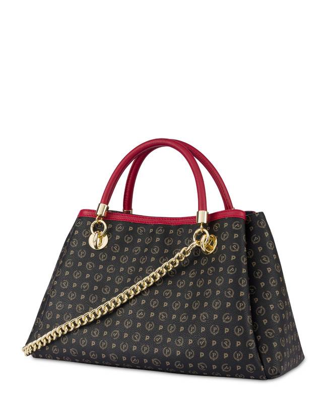Pollini Borsa A Mano Heritage Logo Classic Nero/lacca Offerta speciale della fabbrica
