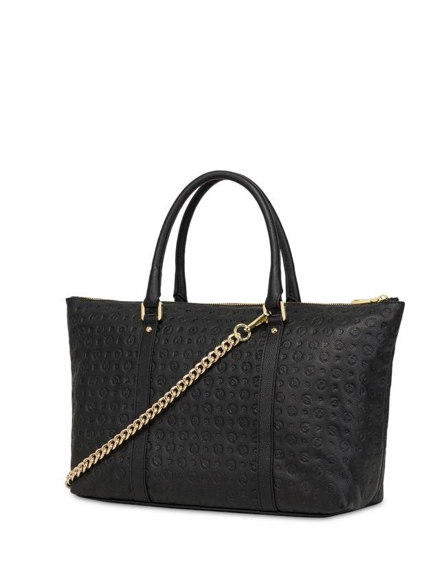 Pollini Shopping Bag Heritage Logo Embossed Nero Fino al 55% di sconto