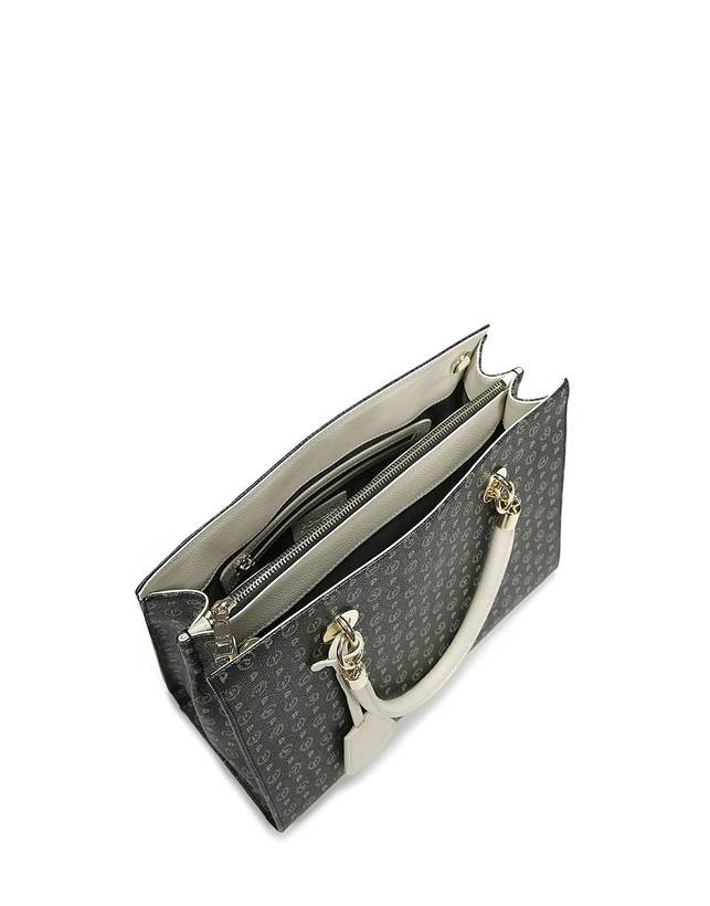 Pollini Shopping Bag Heritage Logo Classic Nero/avorio Solo un giorno rimasto