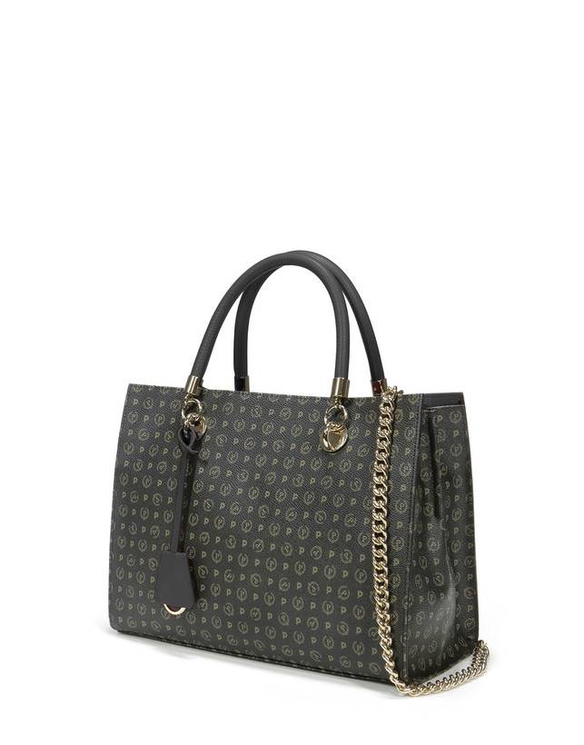 Pollini Shopping Bag Heritage Logo Classic Nero/nero Super sconto