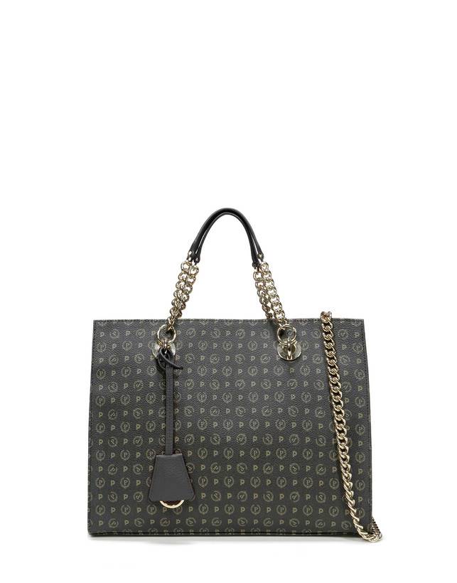 Pollini Shopping Bag Heritage Logo Classic Nero/nero Super sconto