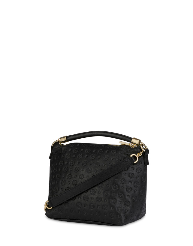 Pollini Borsa A Mano Heritage Logo Embossed Nero Limitato a 3 giorni