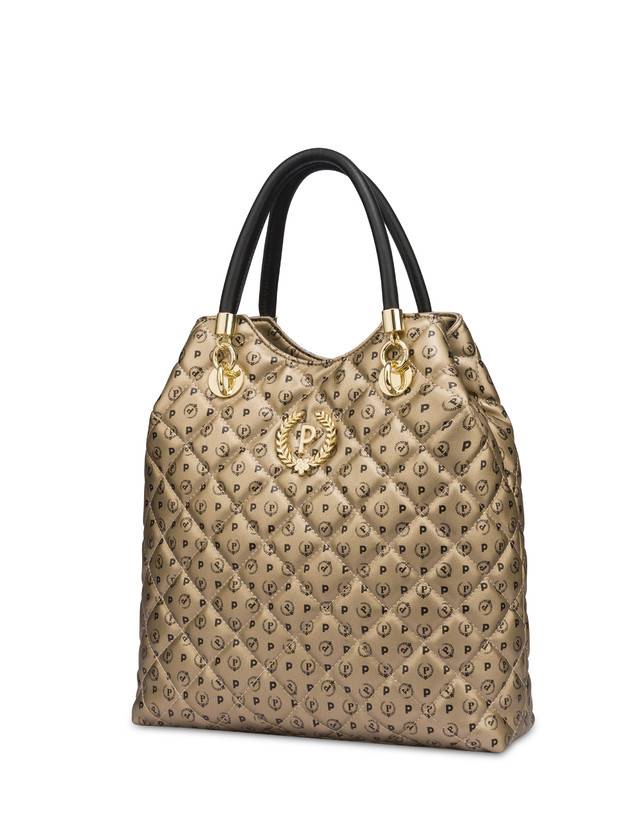 Pollini Borsa Doppio Manico Heritage Matelassé Oro/nero Esporta salva