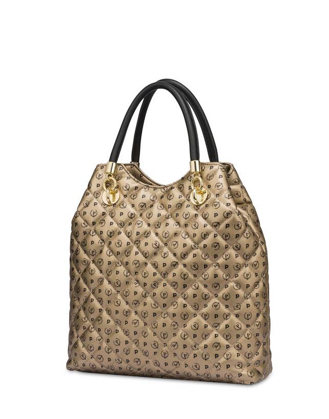 Pollini Borsa Doppio Manico Heritage Matelassé Oro/nero Esporta salva
