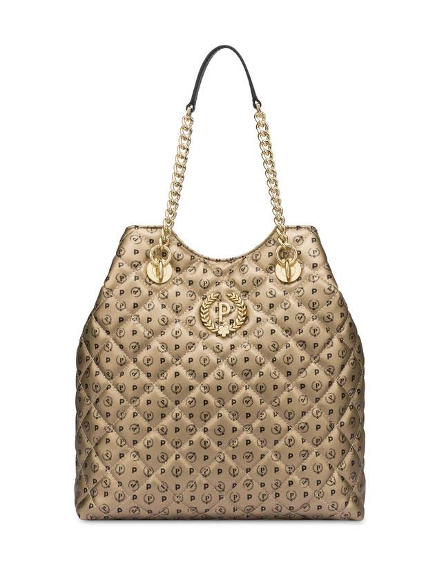 Pollini Borsa Doppio Manico Heritage Matelassé Oro/nero Esporta salva
