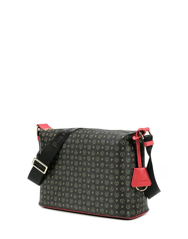 Pollini Borsa Hobo Heritage Logo Classic Nero/lacca In vendita
