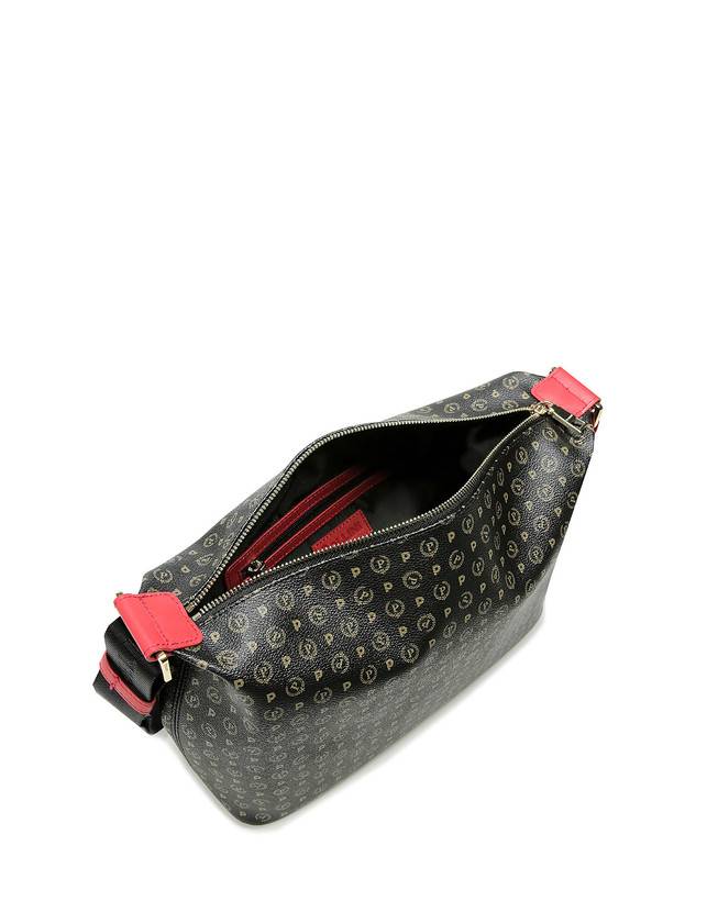 Pollini Borsa Hobo Heritage Logo Classic Nero/lacca In vendita