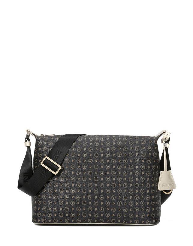 Pollini Borsa Hobo Heritage Logo Classic Nero/avorio