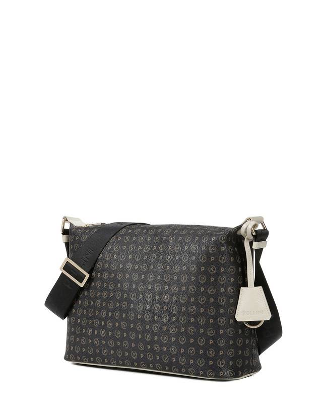 Pollini Borsa Hobo Heritage Logo Classic Nero/avorio 50% di sconto per tempo limitato