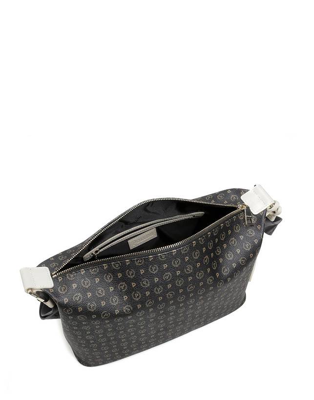 Pollini Borsa Hobo Heritage Logo Classic Nero/avorio 50% di sconto per tempo limitato
