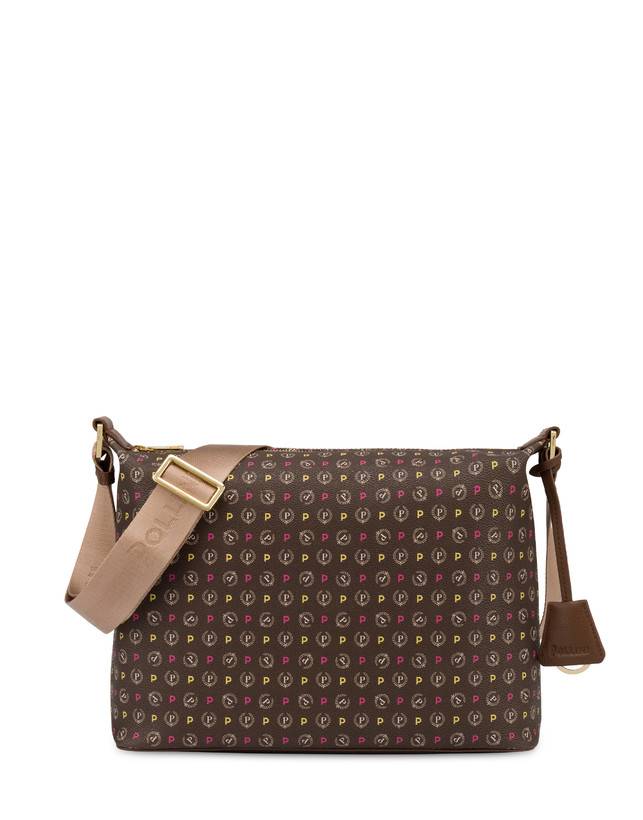 Pollini Borsa Hobo Heritage Logo Classic Multicolor/marrone 2025