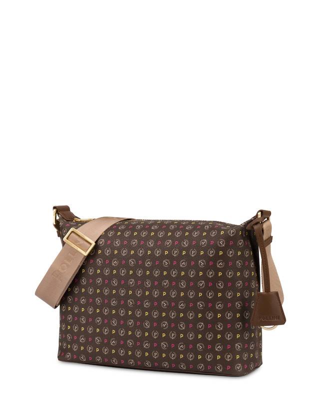 Pollini Borsa Hobo Heritage Logo Classic Multicolor/marrone 2025