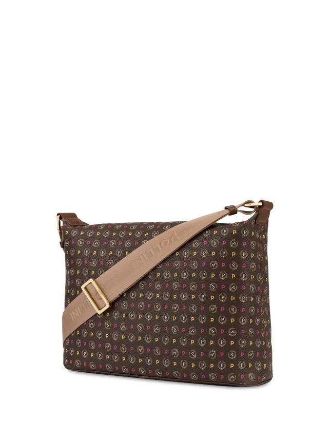 Pollini Borsa Hobo Heritage Logo Classic Multicolor/marrone 2025