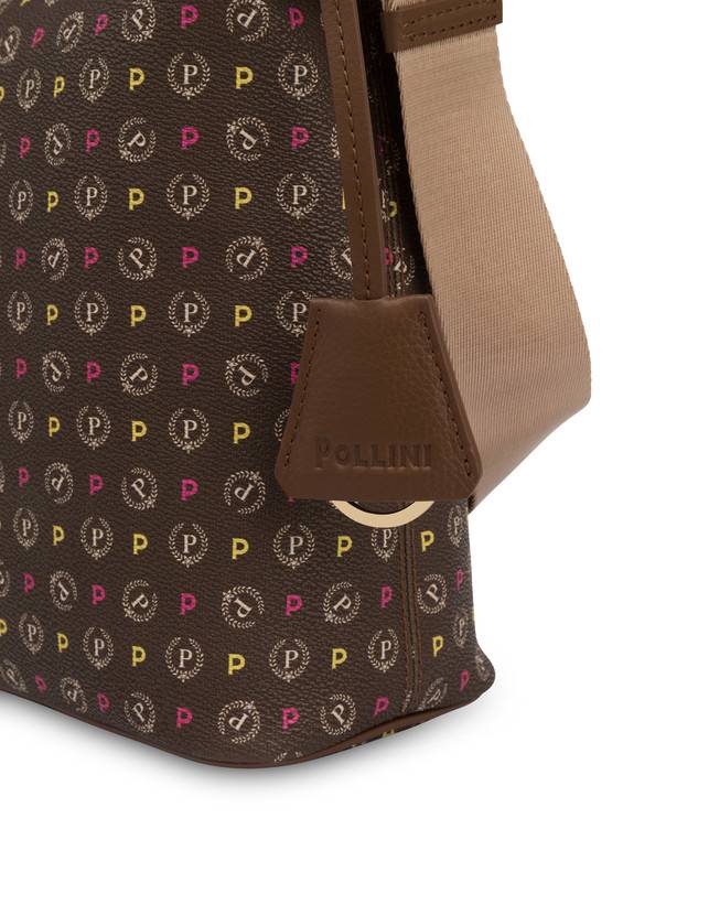 Pollini Borsa Hobo Heritage Logo Classic Multicolor/marrone 2025