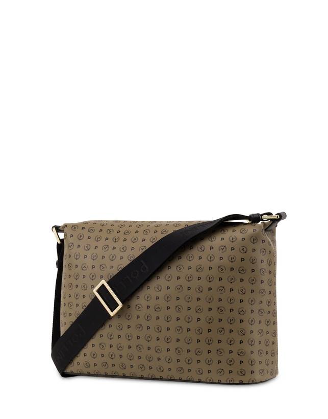 Pollini Borsa A Spalla Heritage Soft Touch Taupe/nero Italia
