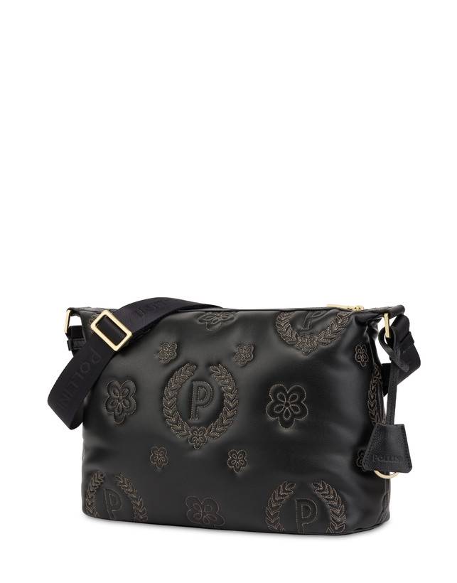 Pollini Borsa A Spalla Puffy Heritage Nero/nero/nero In Linea