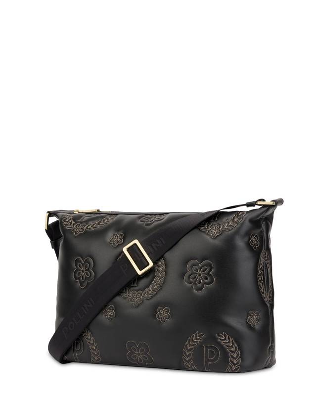 Pollini Borsa A Spalla Puffy Heritage Nero/nero/nero In Linea