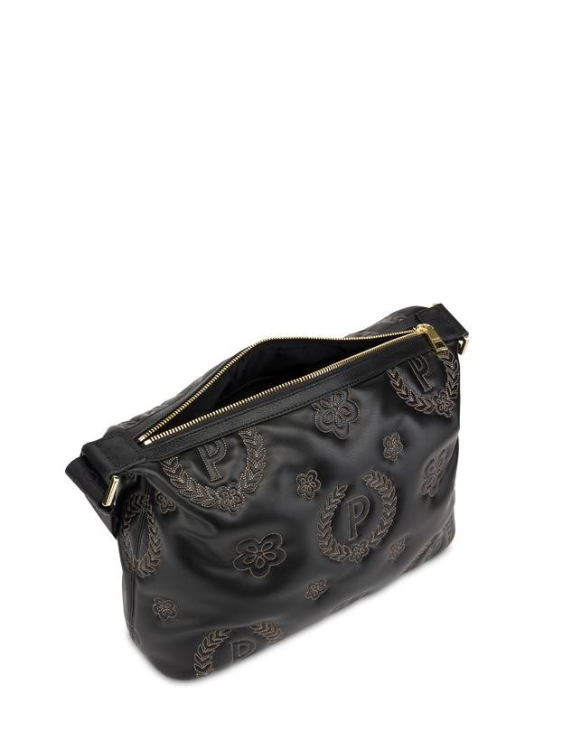 Pollini Borsa A Spalla Puffy Heritage Nero/nero/nero In Linea