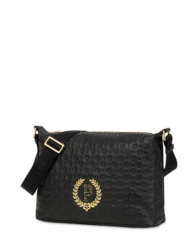 Pollini Borsa A Spalla Con Tracolla Regolabile Heritage Logo Embossed Nero Qualità