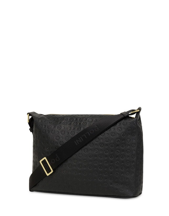 Pollini Borsa A Spalla Con Tracolla Regolabile Heritage Logo Embossed Nero Qualità