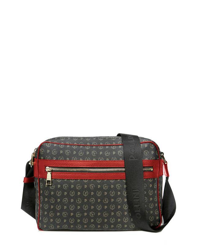 Pollini Borsa A Spalla Heritage Logo Classic Nero/lacca Pezzi Unici