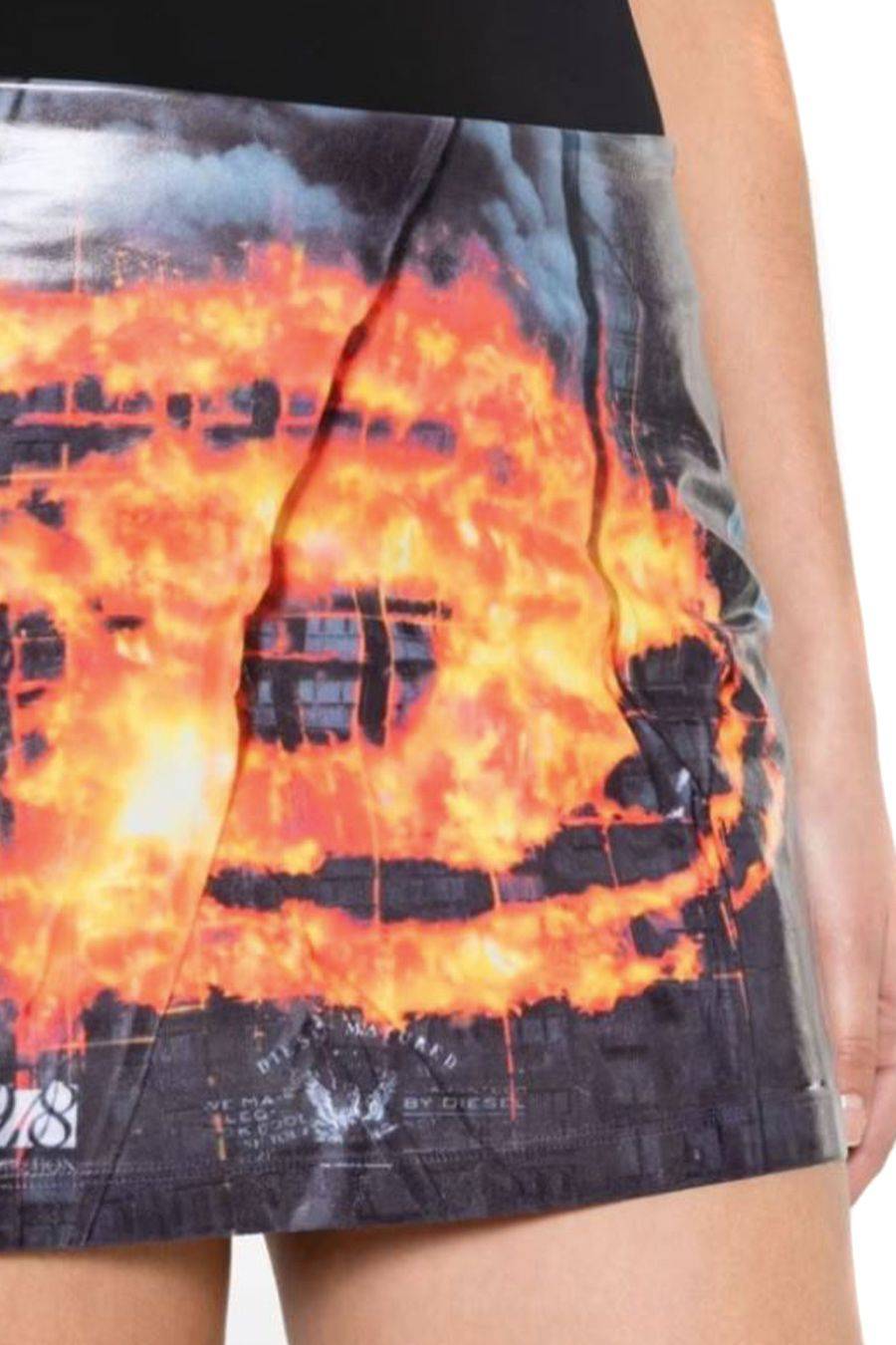 DIESEL  Gonna Piegata Multicolore Diesel - Abbigliamento in Poliestere da Donna Italia