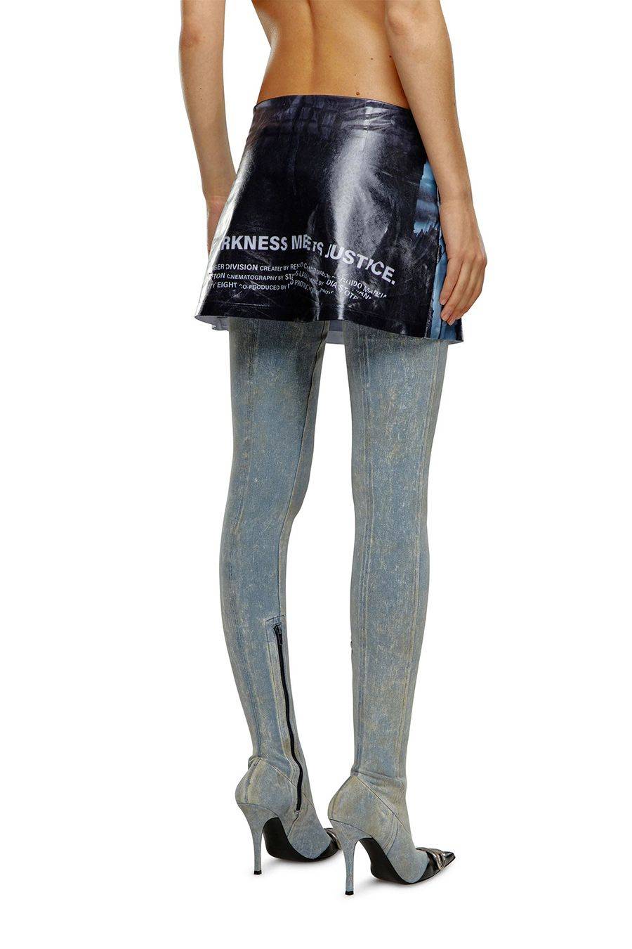 DIESEL  Gonna Piegata Multicolore Diesel - Abbigliamento in Poliestere da Donna Italia