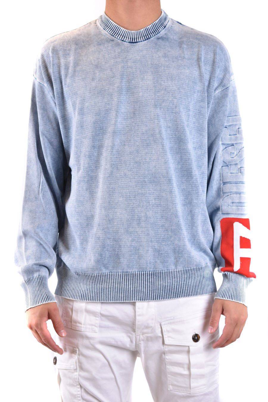 DIESEL  Maglione Diesel Blu Cielo in Cotone 100% Uomo Prezzo basso