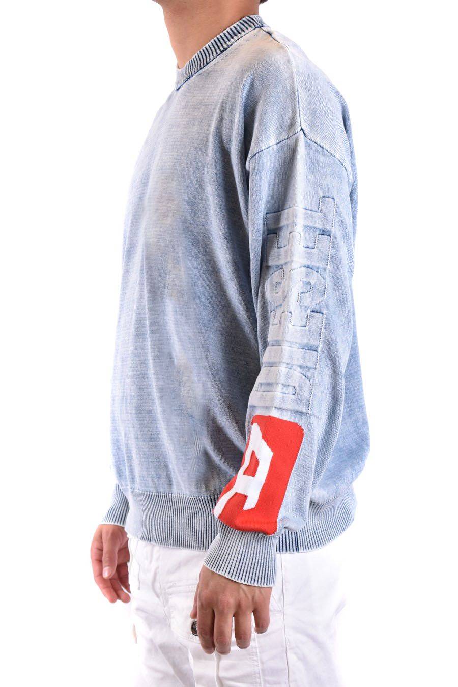 DIESEL  Maglione Diesel Blu Cielo in Cotone 100% Uomo Prezzo basso
