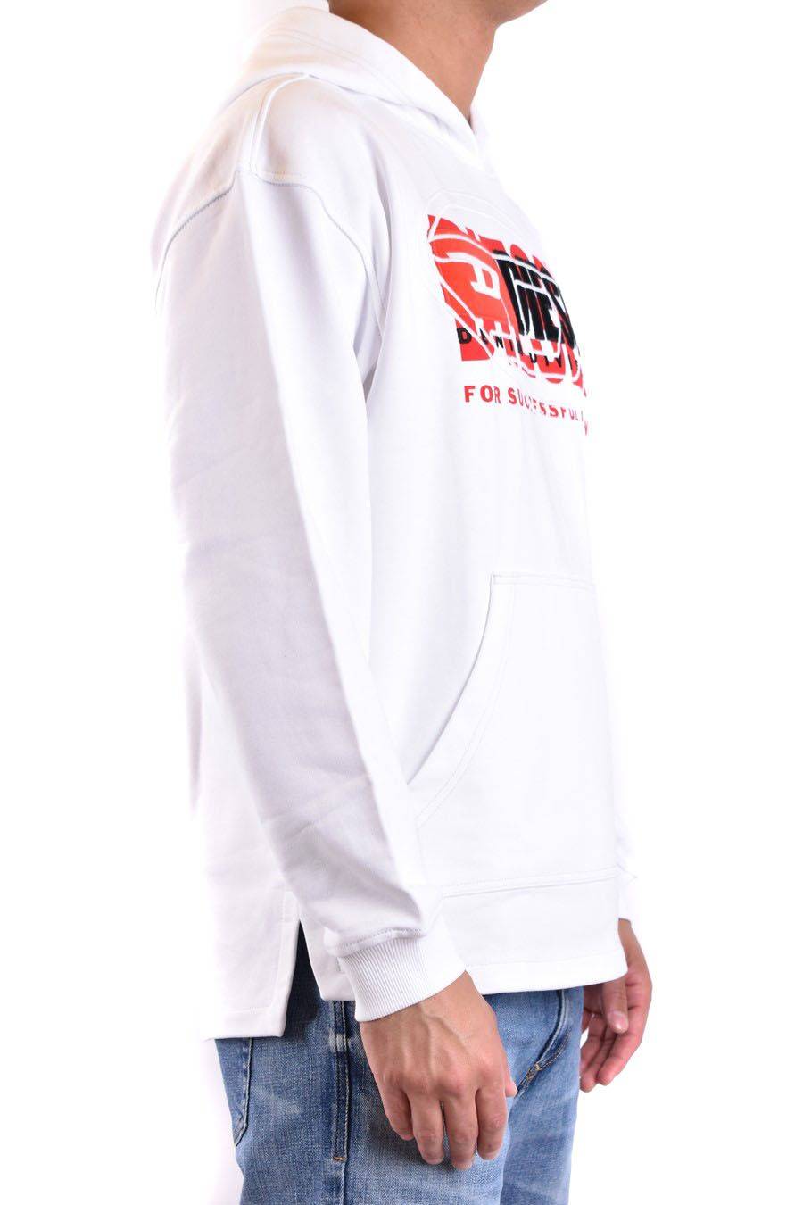 DIESEL  Felpa di Cotone Bianca Uomo DIESEL A12153 0IAJH100 Super Saving Price