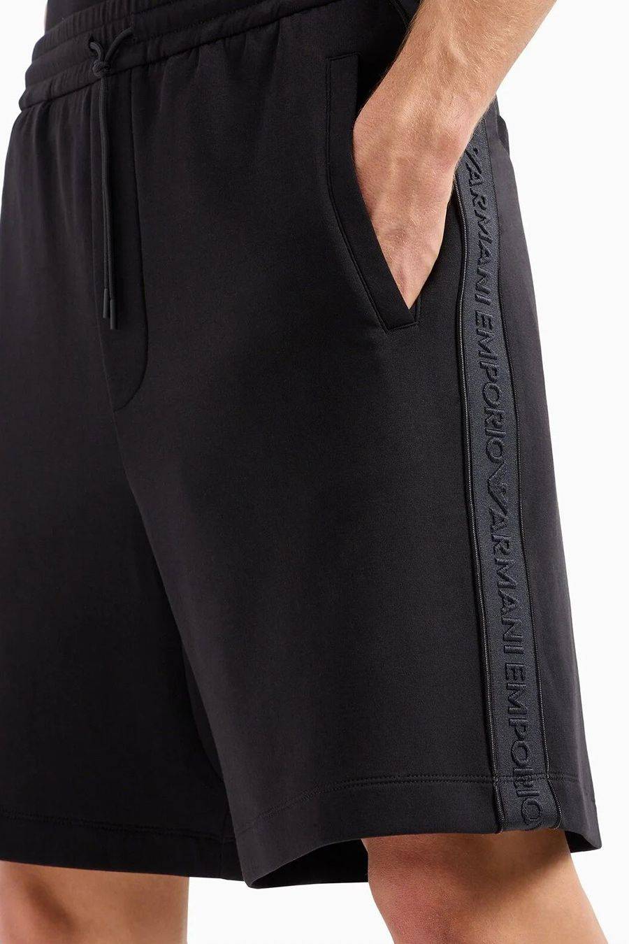EMPORIO ARMANI  Pantaloni Stretch Cotone Emporio Armani Uomo - Nero ACQUISTA ORA