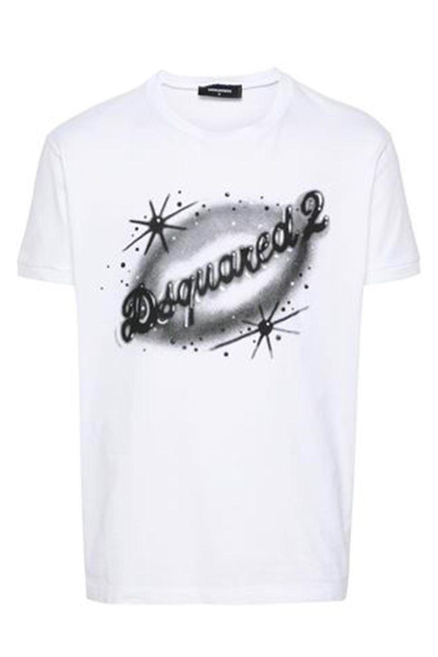 DSQUARED2  T-Shirt da Uomo DSQUARED2 in Cotone Bianco Offerta speciale della fabbrica