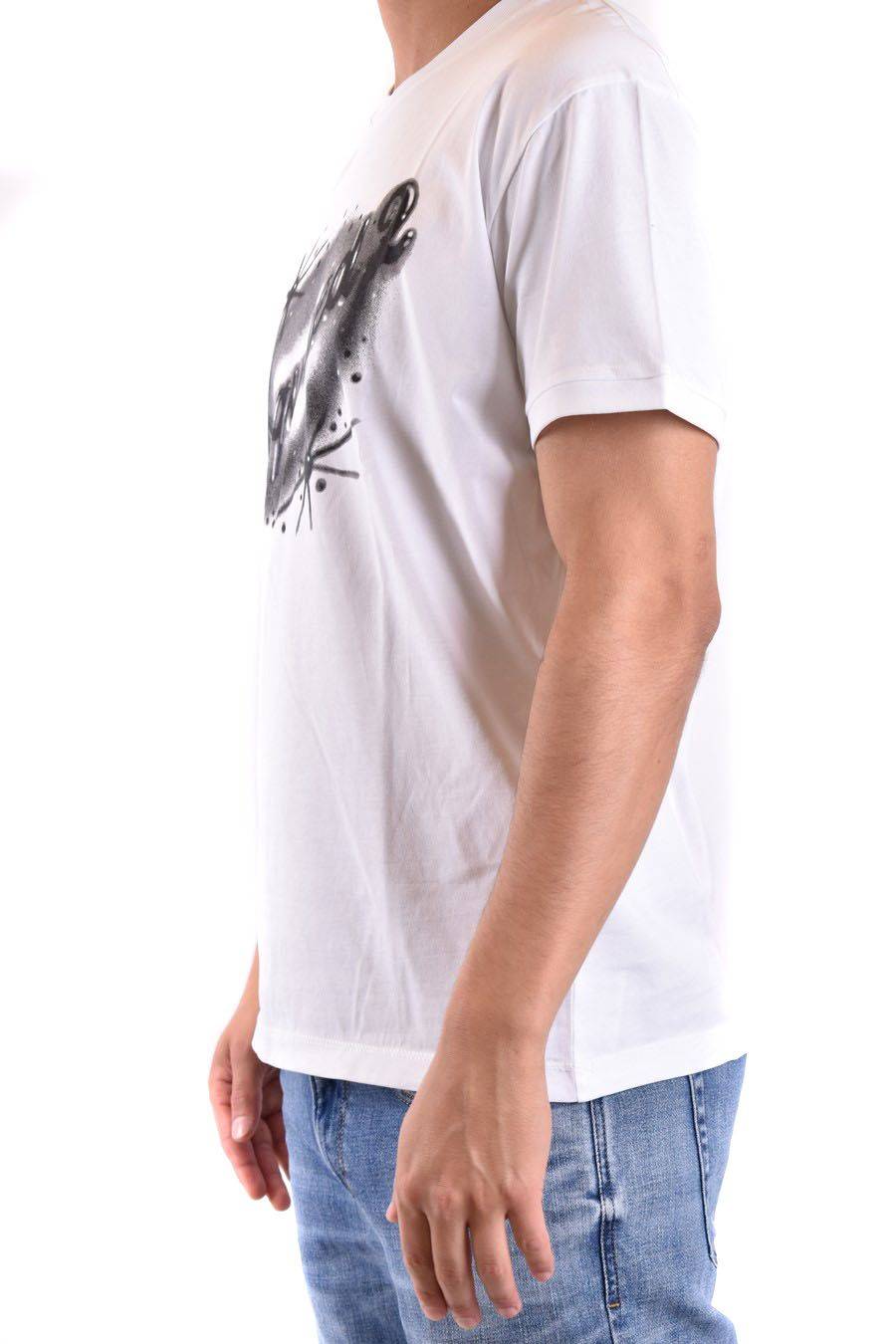 DSQUARED2  T-Shirt da Uomo DSQUARED2 in Cotone Bianco Offerta speciale della fabbrica