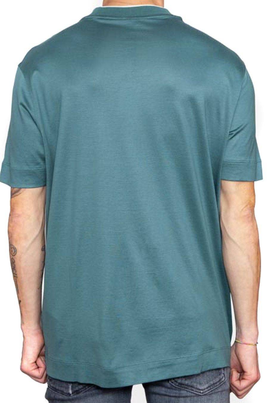 EMPORIO ARMANI  T-Shirt Emporio Armani Cotone Azzurro Cielo Fino al 55% di sconto