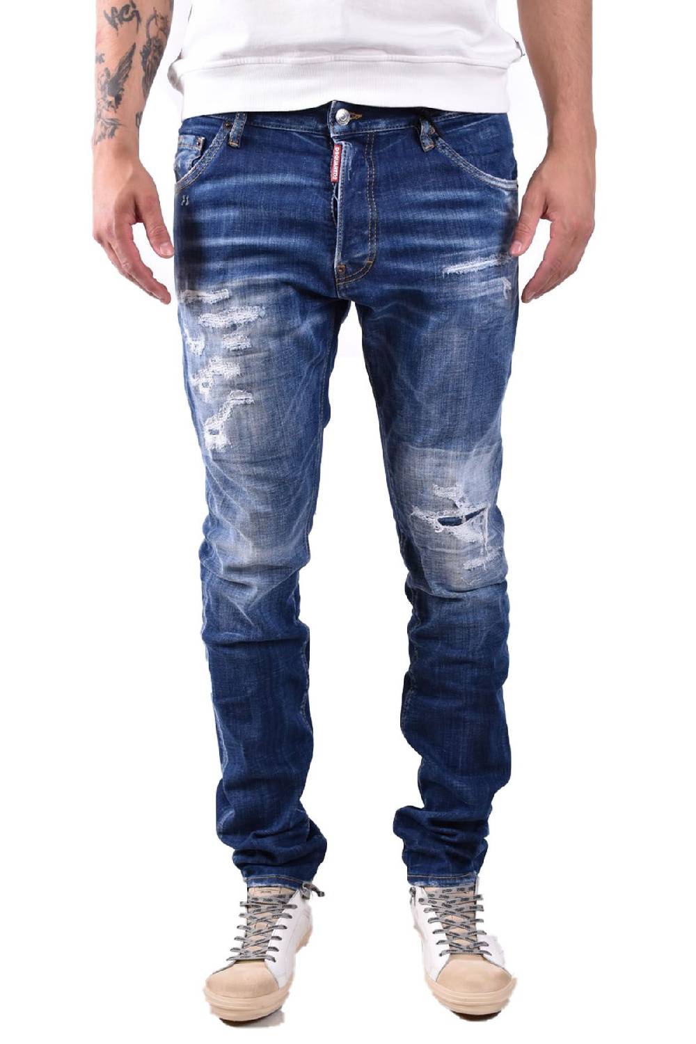 DSQUARED2  Jeans Blu Elasticizzati Uomo DSQUARED2 S71LB1365 Discount Store per i nuovi prodotti
