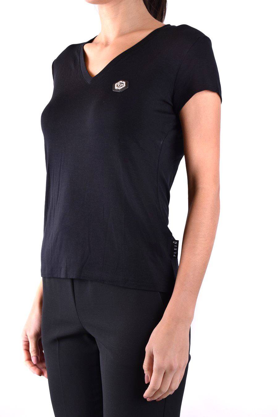 PHILIPP PLEIN  T-Shirt Nera in Cotone Philipp Plein Donna Solo un giorno rimasto